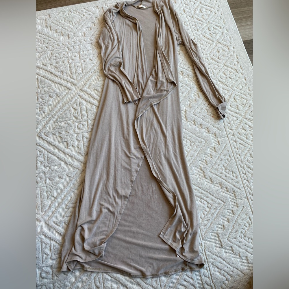 Long Tan Lightweight Soft Maxi Cardigan